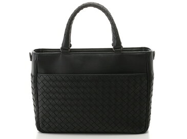 【送料無料】BOTTEGA VENETA 2wayショルダー ショルダーバッグ 2wayショルダー カーフ/イントレチャート　ブラック【431】【中古】【大黒屋】