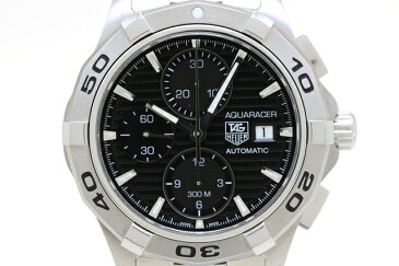 【送料無料】TAG HEUER タグホイヤー アクアレーサー・クロノ CAP2110 黒文字盤 自動巻き ステンレス クロノグラフ 300m防水 回転ベゼル KC【472】【中古】【大黒屋】