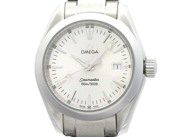 【送料無料】OMEGA　オメガ　シーマスター・アクアテラ　2577.30　ステンレス　シルバー文字盤　150m防水　女性用クオーツ時計【473】【中古】【大黒屋】