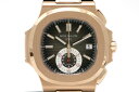 【送料無料】2020年ギャラティ　新品同様品　PATEK PHILIPPE　パテックフィリップ　ノーチラスクロノグラフ　5980R-001　ブラウン文字盤　ローズゴールド　Dバックル　120M防水　ST【472】【中古】【大黒屋】