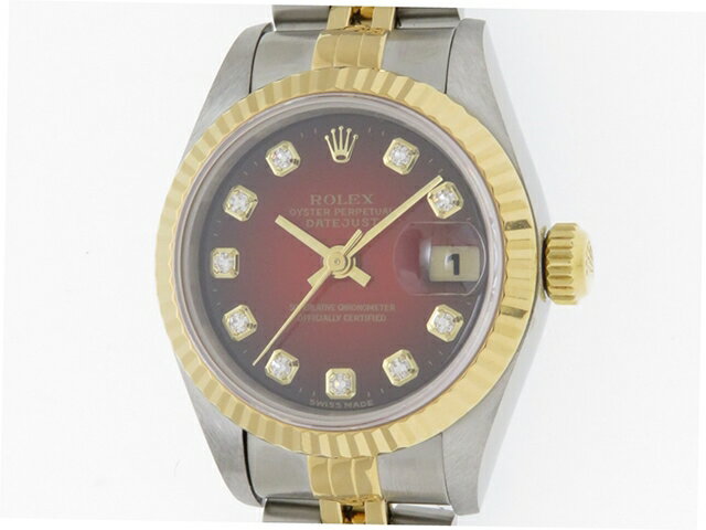 T番　ROLEX　ロレックス　時計　デイトジャスト　69173G　レディース　イエローゴールド×ステンレス　自動巻き【430】【中古】【大黒屋】