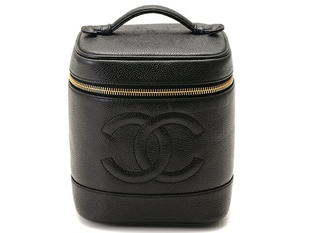【送料無料】CHANEL シャネル 縦型バニティ ブラック/ゴールド金具【472】【中古】【大黒屋】のサムネイル