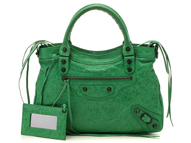 BALENCIAGA　バレンシアガ　バッグ　タウン　ショルダーバッグ　ザ・タウン　グリーン　カーフ　【200】【中古】【大黒屋】のサムネイル