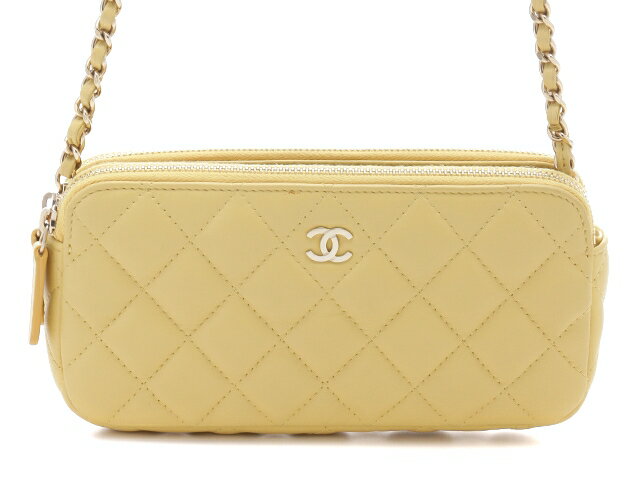 【送料無料】CHANEL シャネル/マトラッセ/チェーンウォレット/イエロー/レディース/斜め掛けショルダー　【430】【中古】【大黒屋】のサムネイル