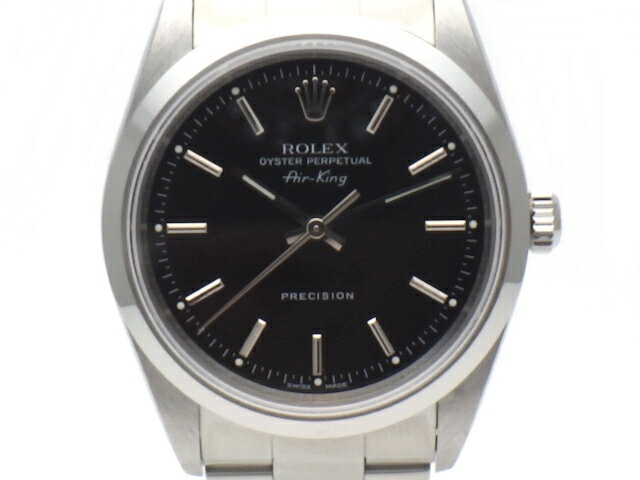 【送料無料】ROLEX　ロレックス　エアキング　14000M　ステンレス　黒文字盤　Y番　オートマチック　【430】【中古】【大黒屋】