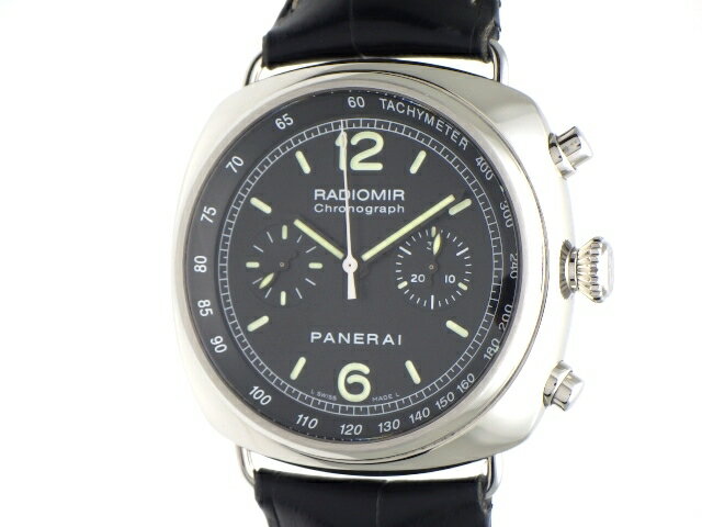 【送料無料】PANERAI パネライ　ラジオミールクロノグラフ　PAM00288　SS/革ベルト　  ...