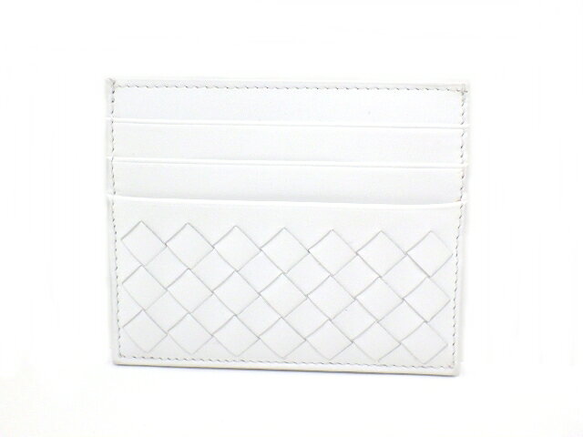 BOTTEGA VENETA　ボッテガ・ヴェネタ　カードケース　イントレチャート　レザー　ホワイト　【460】【中古】【大黒屋】のサムネイル