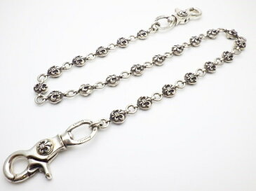 【送料無料】CHROME HEARTS クロムハーツ フレアボールウォレットチェーン 2クリップ シルバー【438】【中古】【大黒屋】