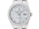 【送料無料】ROLEX ロレックス デイデイト 118346A シルバー メンズ 自動巻き プラチナ PT【430】【中古】【大黒屋】