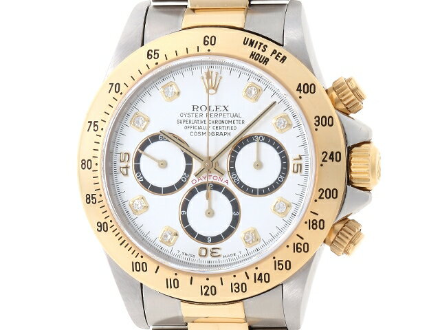 【送料無料】ROLEX ロレックス デイトナ 16523G YG/SS ホワイト文字盤 8P 逆6 オートマチック S番　【460】【中古】【大黒屋】