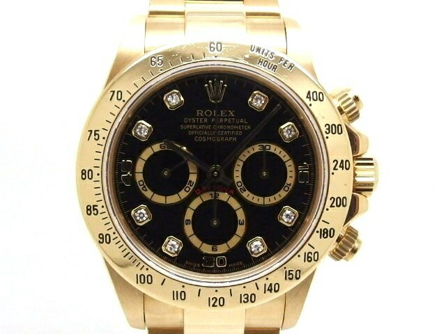 【送料無料】ROLEX　ロレックス　デイトナ　16528G　ブラック　T番【432】【中古】【大黒屋】