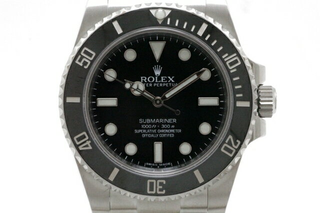 【送料無料】ROLEX　ロレックス　メンズ　時計　サブマリーナ・ノンデイト　自動巻き　オートマチック　114060　SS　ステンレス　ブラック　300M防水　ランダム番　【472】【中古】【大黒屋】