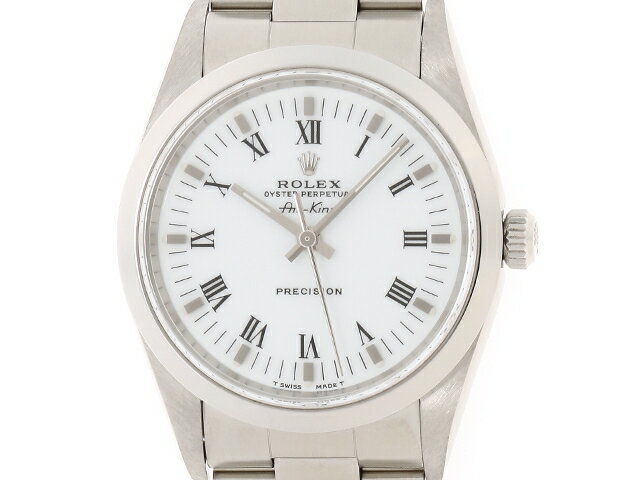 【送料無料】ROLEX 時計 エアキング14000 オートマティック　白文字盤　メンズ　SS【430】【中古】【大黒屋】