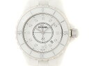 【送料無料】CHANEL　シャネル　時計　J12　12Pダイヤ　H1628　ホワイト　セラミック　ク ...