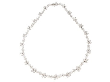 【送料無料】HARRY WINSTON ハリーウィンストン ダイヤデザインネックレス　WG/PT950 ダイヤモンド 24.57ctカラット 【460】【中古】【大黒屋】