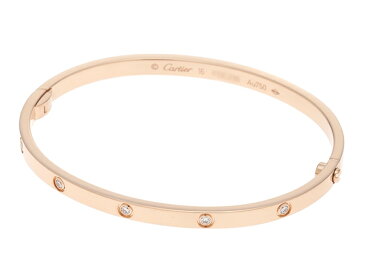 【送料無料】Cartier カルティエ LOVE ミニラブブレス ブレスレット バングル ミニラブBL SM PG ピンクゴールド オールダイヤ ダイヤモンド10個 17.6g #16 16号【472】【中古】【大黒屋】