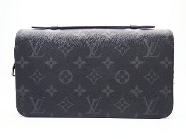 【送料無料】LOUIS VUITTON ルイ・ヴィトン ジッピーXL ネーム入り 長財布 セカンドバッグ エクリプス【438】【中古】【大黒屋】