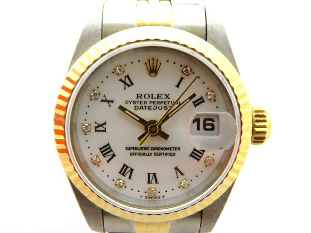 【送料無料】ROLEX　ロレックス　デイトジャスト オートマチック 69173G　YG/SS　10pダイヤ　S番【430】【中古】【大黒屋】