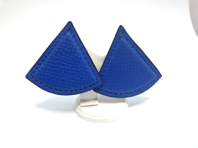 HERMES 　エルメス　アクセサリー イヤリング クリップイヤリング 三角形 ブルー/GP【471】【中古】【大黒屋】のサムネイル