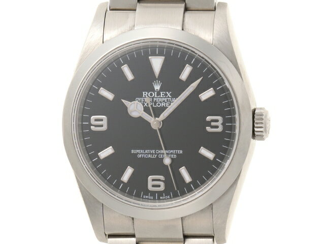 【送料無料】ROLEX 時計 エクスプローラー1　Ref.114270　F番　オートマチック 黒文字盤　メンズ　SS【440】【中古】【大黒屋】