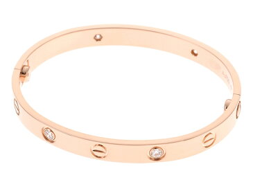 【送料無料】Cartier カルティエ 貴金属・宝石 ラブブレス ブレスレット ラブハーフDBL/PG/4PD/29.2g/#16【436】【中古】【大黒屋】