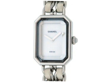 【送料無料】CHANEL　シャネル　プルミエールXL　H1639　クオーツ　シェル文字盤　SS/革　ステンレス　【436】【中古】【大黒屋】