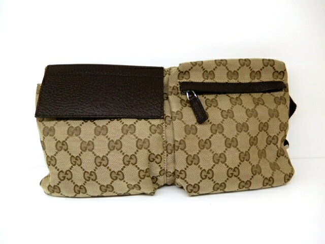 GUCCI ウエストバッグ キャンバス/型押し【472】【中古】【大黒屋】