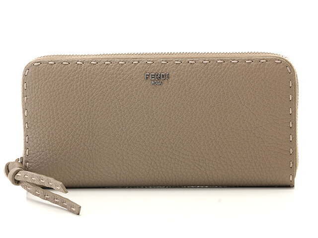 乐天商城 - FENDI フェンディ 長財布 セレリア ピーカブー ジップアラウンド財布 ダブグレー 財布 8M0517ARC1F04Y9 長財布 カーフ グレージュ ユニセックス【中古】
