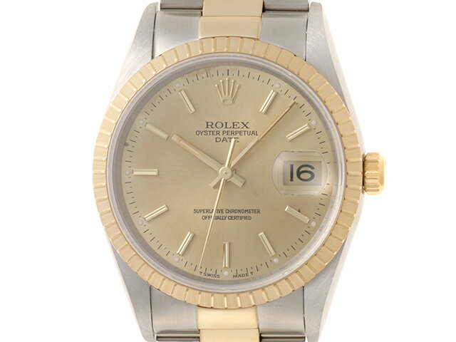 ROLEX ロレックス ウォッチ オイスター パーペチュアル 時計 15223 腕時計 ステンレススチール SS/K18イエローゴールド SS シャンパン 自動巻き シャンパンゴールド文字盤 ユニセックス【中古】
