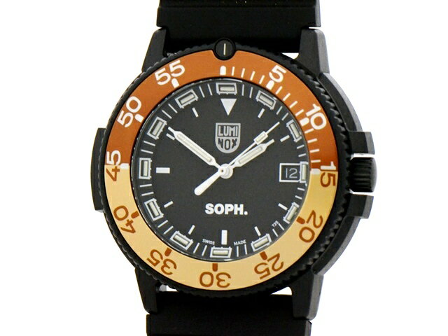 LUMINOX ルミノックス ウォッチ ソフネット SOPH-250094 腕時計 カーボン /ラバー ブラウン クオーツ ブラック文字盤 メンズ【中古】