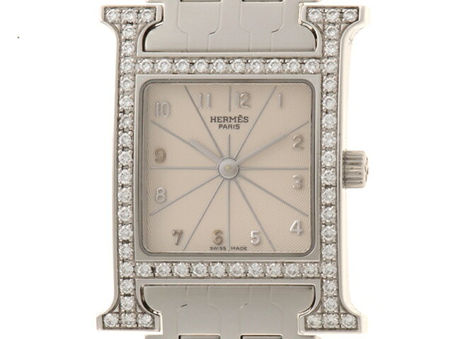 HERMES エルメス ウォッチ Hウォッチ 時計 HH1.230 腕時計 ステンレススチール SS/ダイヤモンド SS シルバー文字盤 レディース【中古】