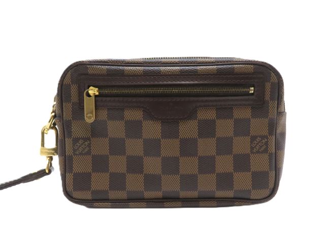 LOUIS VUITTON ルイ・ヴィトン バッグ ポシェットビエ・マカオ ダミエ バッグ N61739 セカンドバッグ ダミエキャンバス ブラウン ユニセックス【中古】
