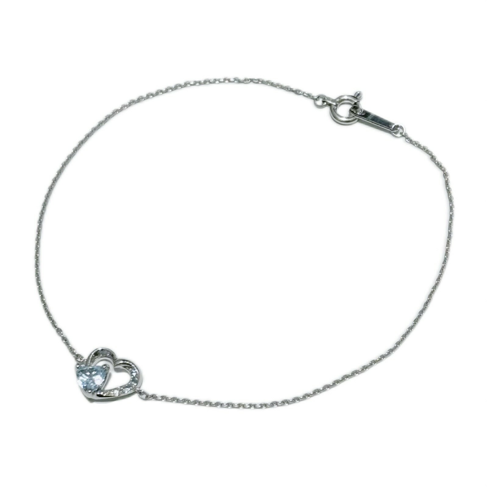 樂天商城 - JEWELRY ジュエリー ジュエリー K10WG　AQ　アクアマリン　約1g　2120000357800【208】 貴金属・宝石 ブレスレット ブレスレット K10ホワイトゴールド K10WG レディース【中古】