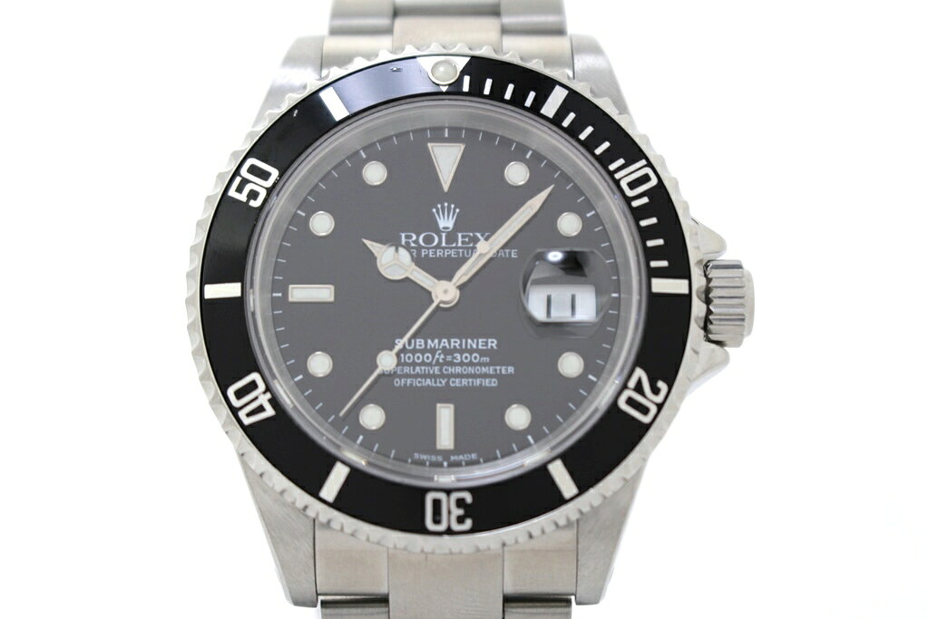 ROLEX ロレックス サブマリーナ デイト 16610 ステンレススチール ブラック 自動巻き メンズ 2148103983023 【200】【中古】