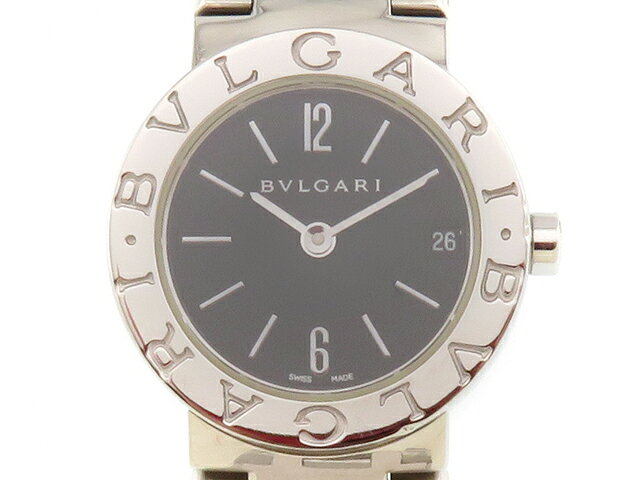 BVLGARI ブルガリ ブルガリ ブルガリ 時計 BB23SSD 腕時計 ステンレススチール SS ブラック クオーツ ブラック 文字盤 レディース【中古】