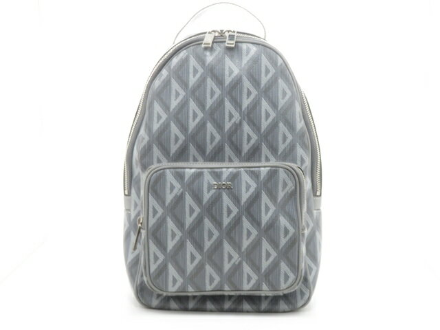 CHRISTIAN DIOR - Dior ディオール バッグ CDダイヤモンド ライダースリングバッグ グレー PVC/レザー リュック・デイパック コーティングキャンバス /レザー グレー グレー ユニセックス【中古】