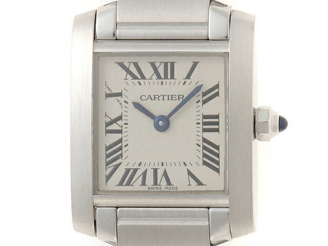 CARTIER カルティエ ウォッチ タンクフランセーズ SM 時計 W51008Q3 腕時計 SS ステンレススチール ホワイトローマ レディース【中古】460