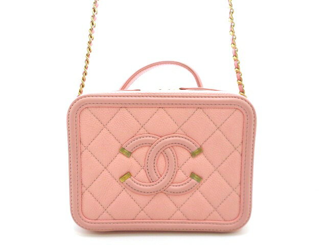 樂天商城 - CHANEL シャネル 2WAYバッグ CCフィリグリー バニティ A93343 ショルダーバッグ キャビアスキン ピンク レディース【中古】【473】