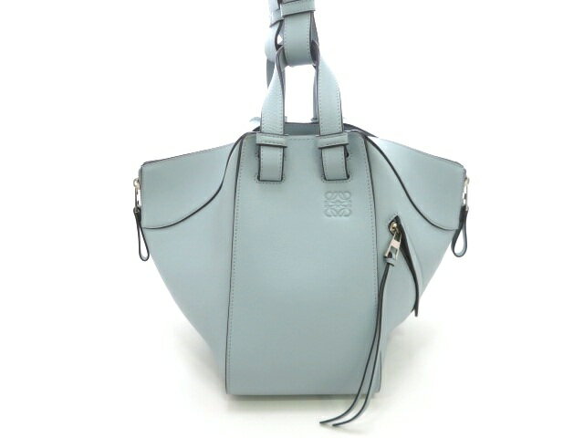 樂天商城 - LOEWE ロエベ 2WAYバッグ ハンモックバッグ スモール ショルダーバッグ カーフ ブルー レディース【中古】【473】