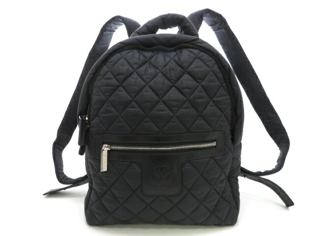 樂天商城 - CHANEL シャネル コココクーン キルティング バックパック A92559 リュック・デイパック ナイロン レザー ブラック レディース【中古】【473】