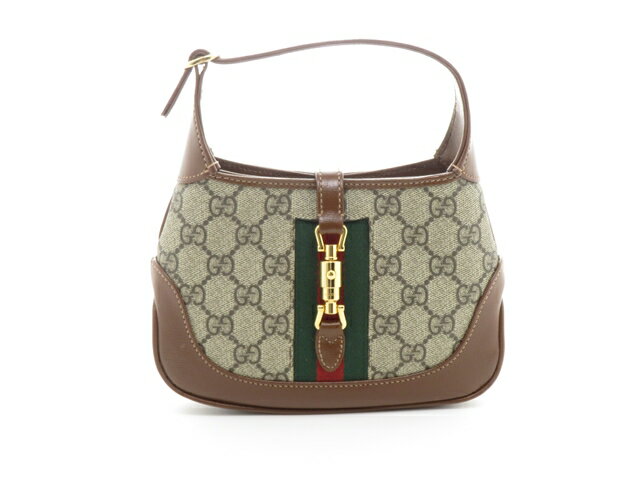 GUCCI - GUCCI グッチ バッグ ジャッキー1961 GGスプリーム ミニハンドバッグ ベージュ バッグ 637092 ハンドバッグ コーティングキャンバス/カーフ ベージュ ベージュ レディース【中古】