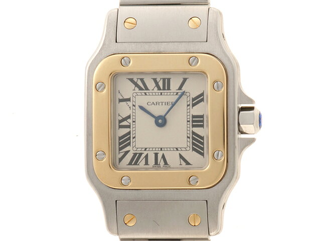 CARTIER カルティエ サントス ガルベSM W20012C4 腕時計 ステンレススチール/イエローゴールド シルバー クオーツ レディース【中古】