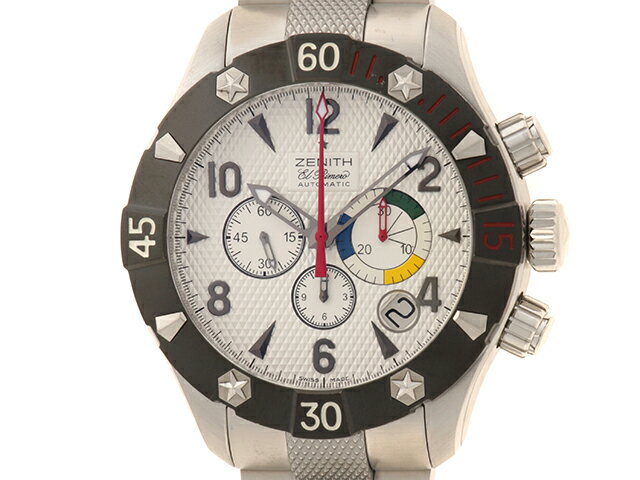 ZENITH ゼニス デファイ クラシック クロノエアロ SS 03.0526.4000 腕時計 ステンレススチール ホワイト 自動巻き メンズ【中古】