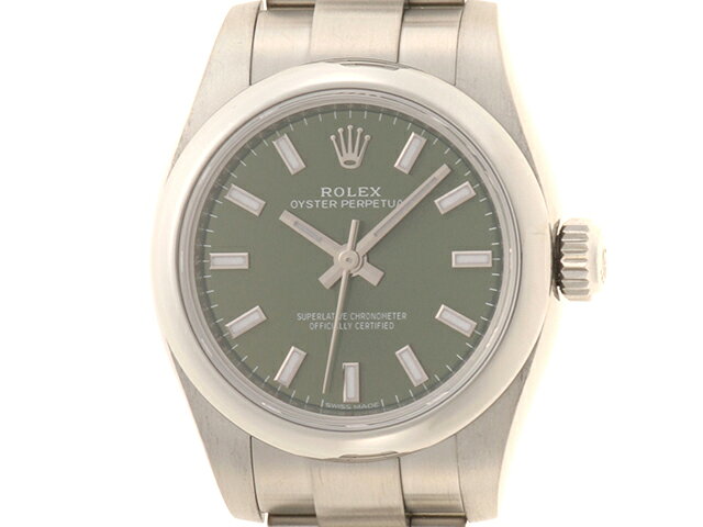 ROLEX ロレックス ウォッチ オイスター パーペチュアル 時計 176200 腕時計 ステンレススチール グリーン レディース 自動巻き【432】2148104080073