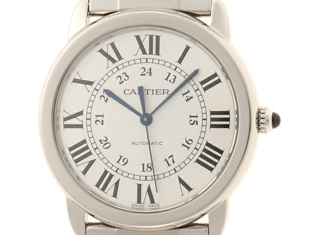 CARTIER カルティエ ウォッチ ロンドソロ 時計 WSRN0012 腕時計 ステンレス ホワイト 自動巻き ホワイト文字盤 メンズ【中古】471