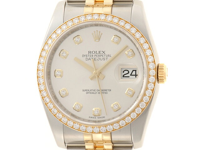 ROLEX ロレックス ウォッチ デイトジャスト・ダイヤベゼル 時計 116243G 腕時計 ステン ...