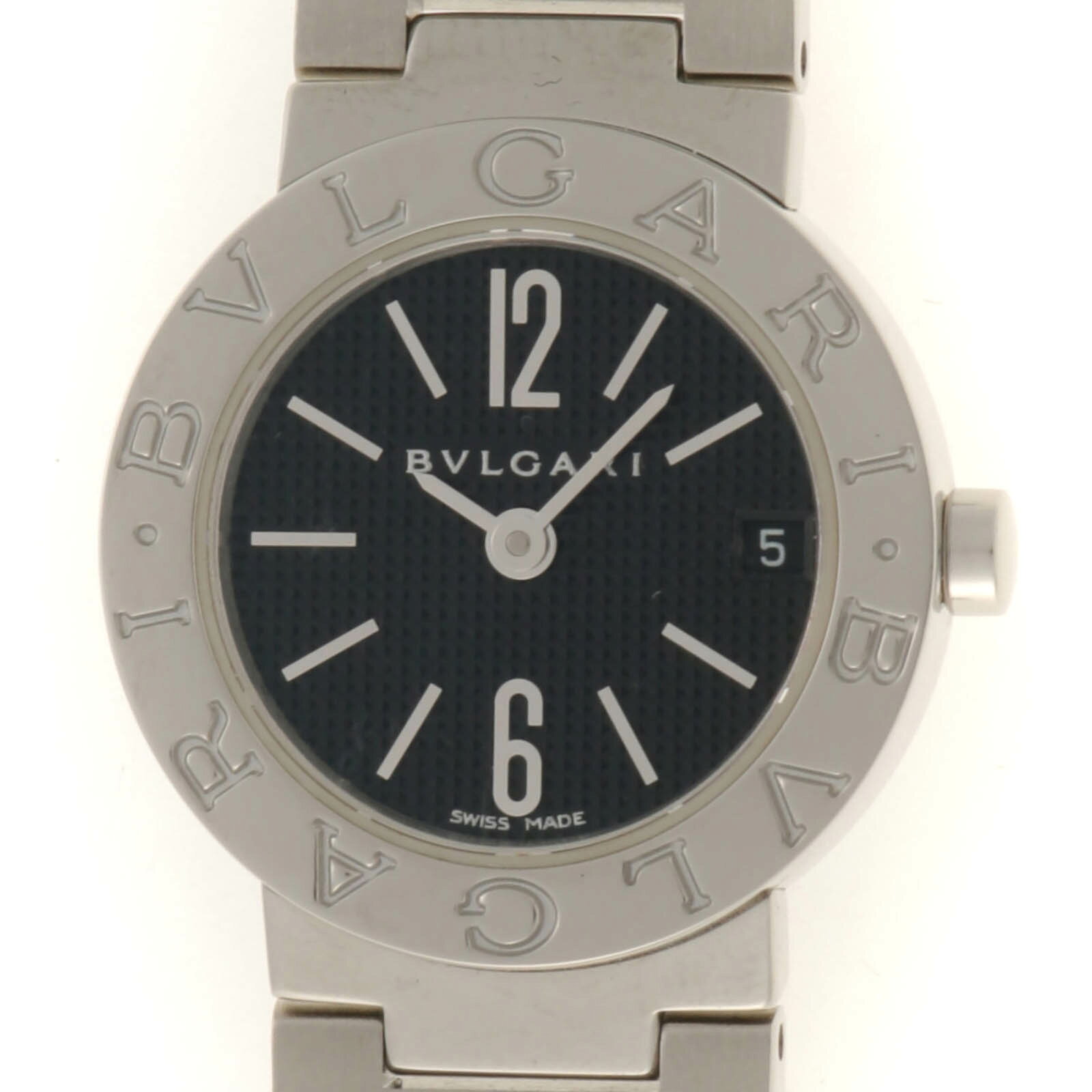 BVLGARI　ブルガリ　ブルガリ ブルガリ　ステンレススチール　ブラック　レディース　BB23SS【中古】430