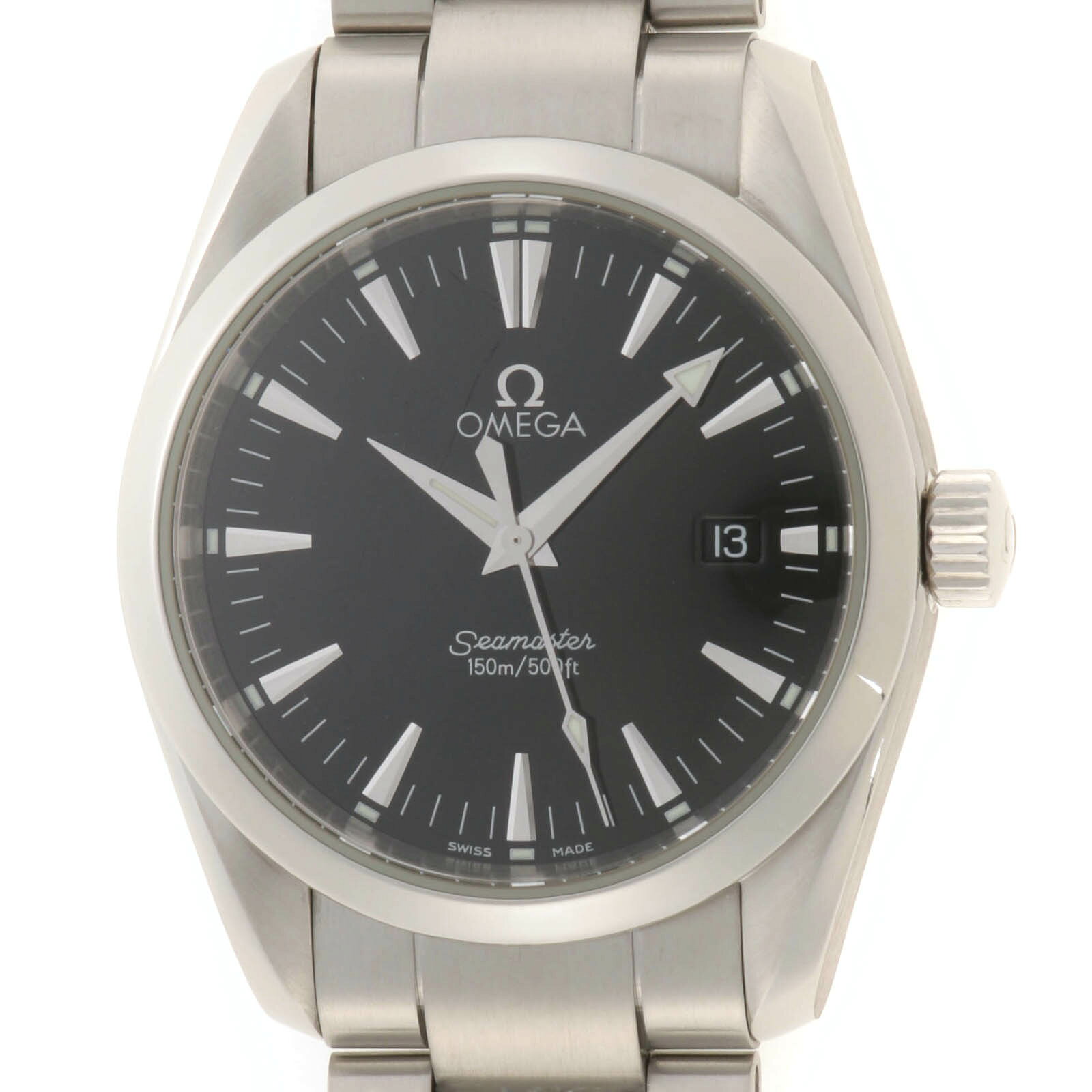 OMEGA オメガ シーマスター アクアテラ 2518.50 腕時計 ステンレス ブラック文字盤 メンズ クォーツ【中古】473
