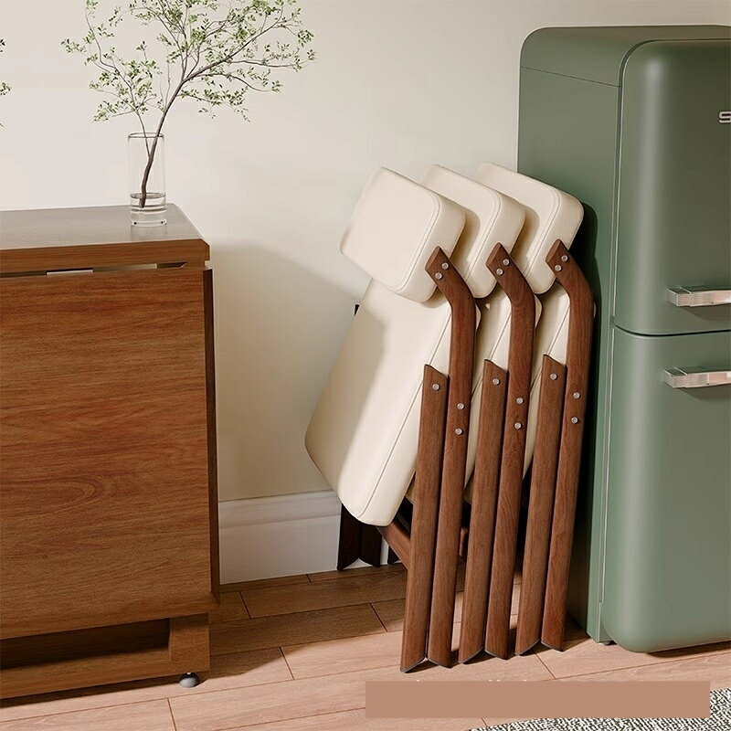 折りたたみ椅子 座厚張りクッション チェア イス チェア 木製 ダイニングチェアー 天然木 収納 背もた..