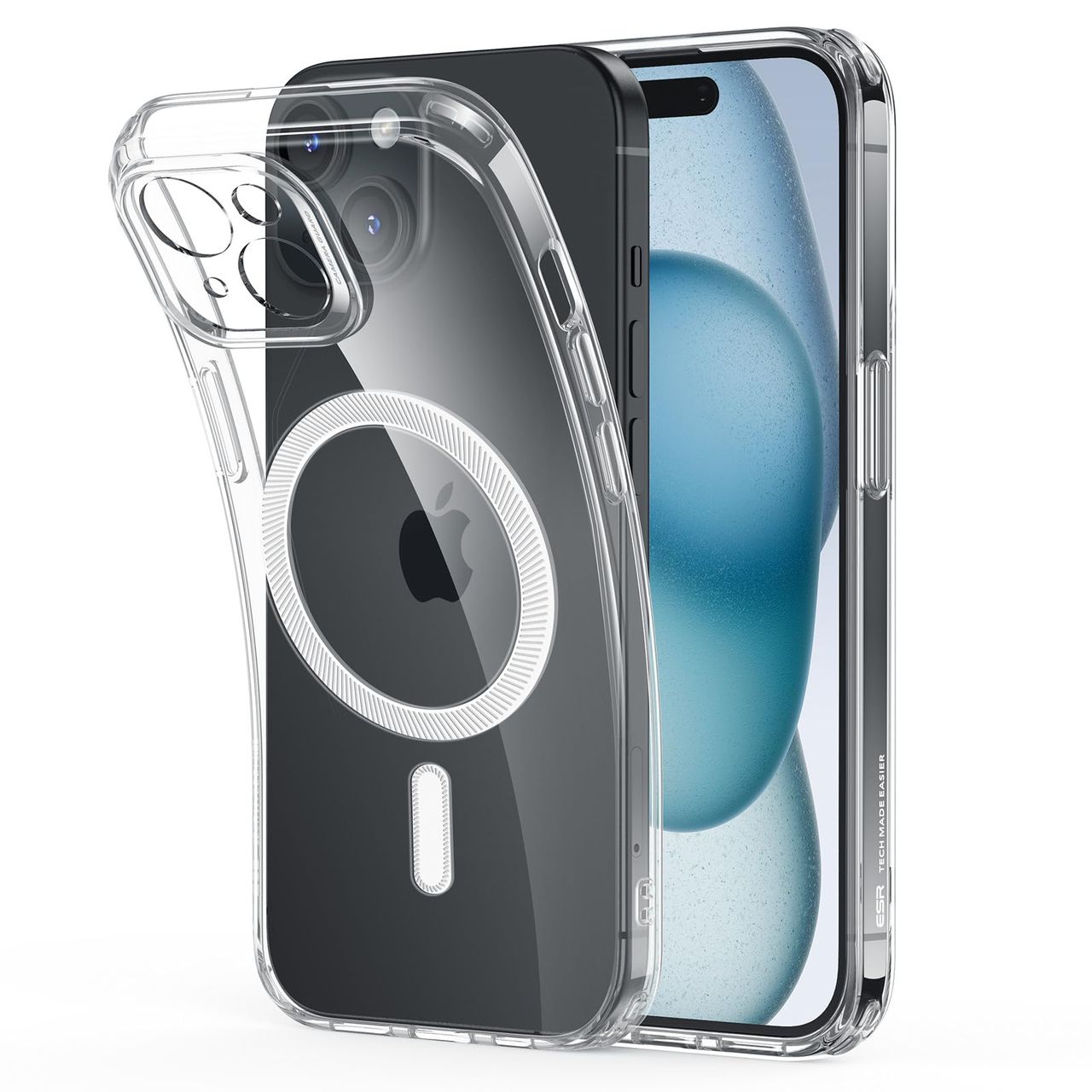 ESR iPhone 15 ケース MagSafe対応 軍用規格保護 黄変耐性 耐傷性 iPhone 15 用磁気吸着スマホケース Zeroシリーズ クリア 透明